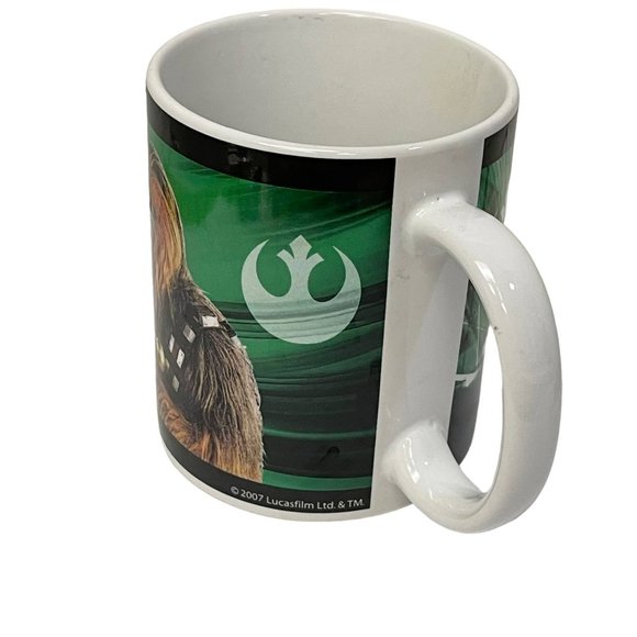 STAR WARS Cup Mug Yoda Chewbacca COFFEE Tea Cocoa Green Lucasfilm Galerie 12oz - Picture 3 of 8